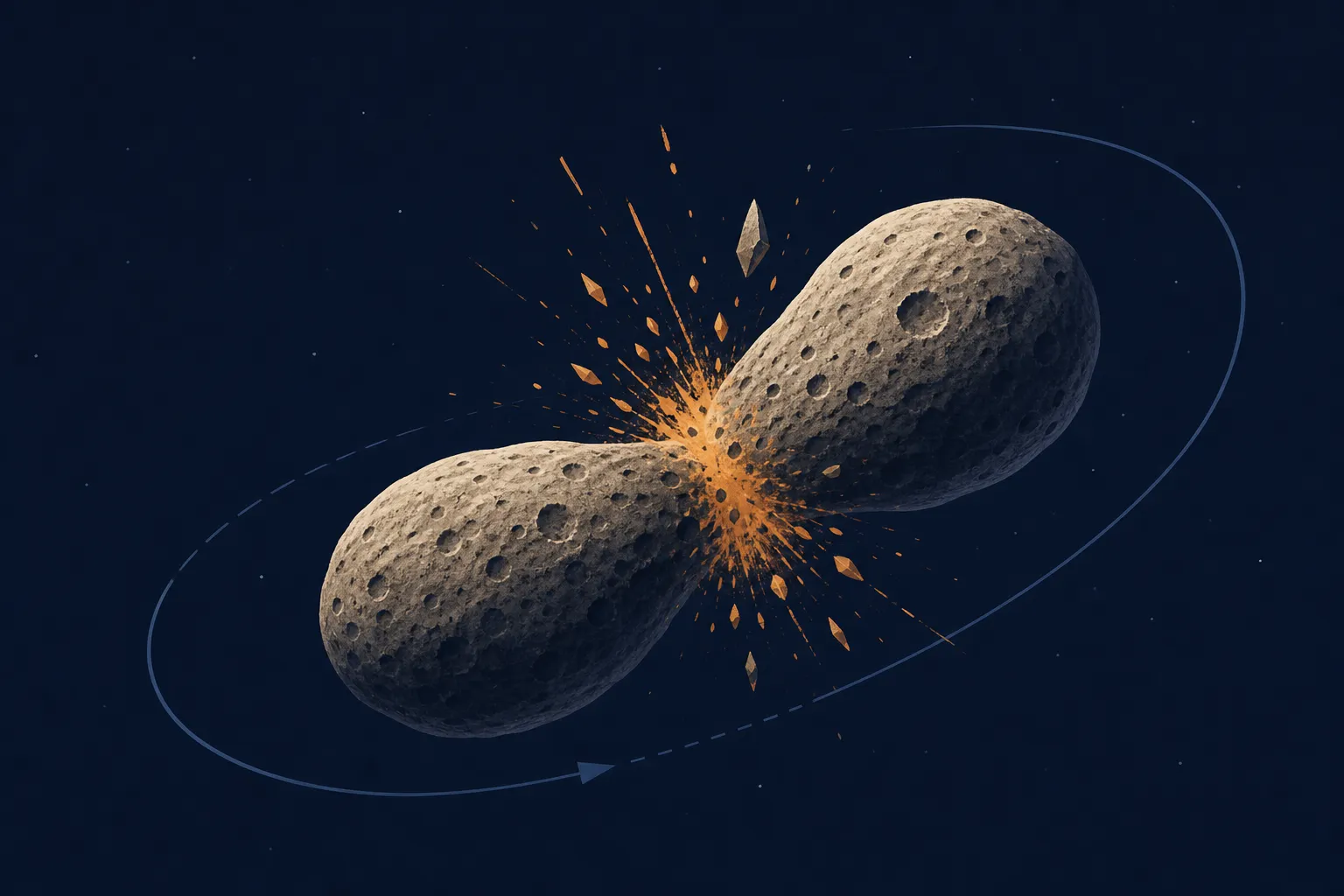 NASA Flyby Reveals Violent Origin of Weird Peanut-Shaped Asteroid