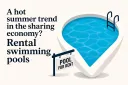 A hot summer trend in the sharing economy? Rental swimming pools