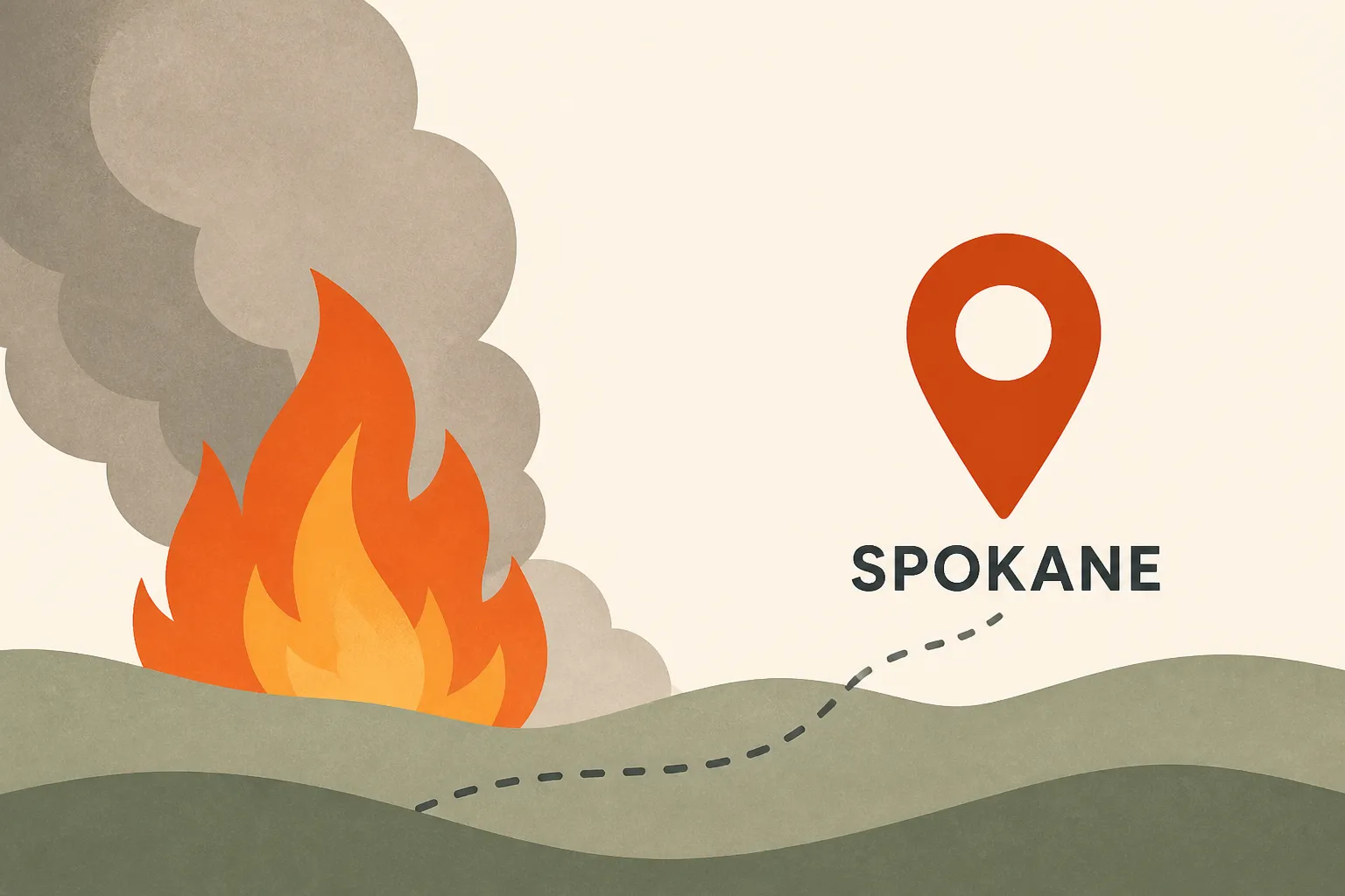 New fire sparks west of Spokane, prompting brief evacuation order