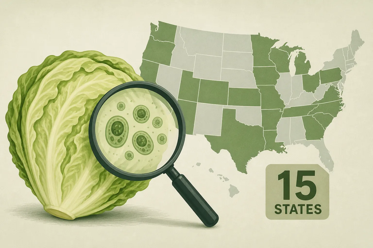 Cyclospora outbreak tied to iceberg lettuce now linked to 15 states, CDC says