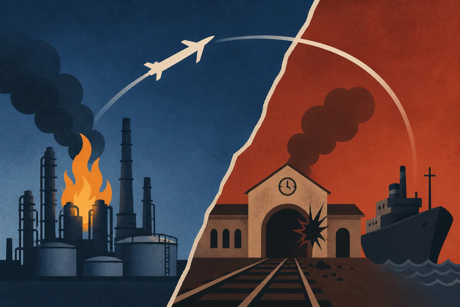 Ukraine hits refineries deep inside Russia as Moscow strikes train station and ship
