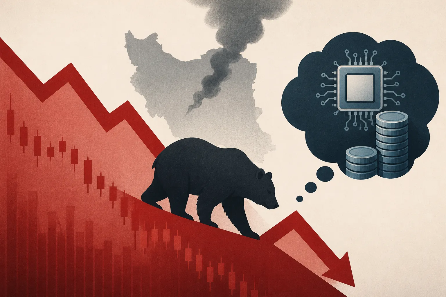 Market sell-off gains steam on Iran war, high AI spending fears